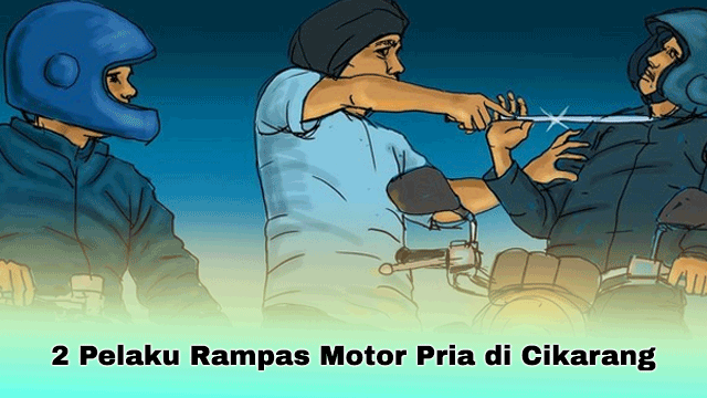 2 Pelaku Rampas Motor Pria di Cikarang